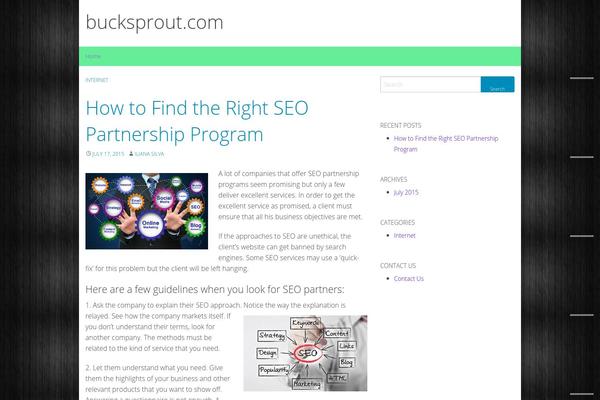 bucksprout.com site used WP-Forge