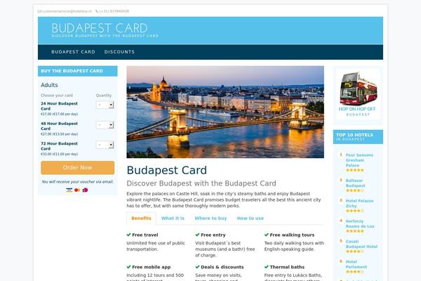 budapestcard.org site used Bud