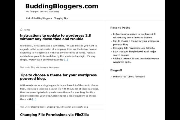 buddingbloggers.com site used Swift-bb