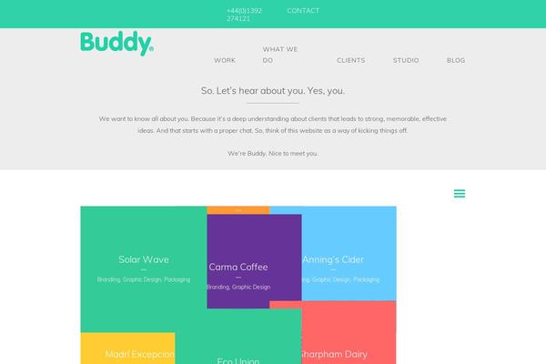 Buddy theme site design template sample
