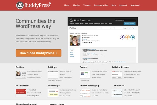 buddypress.org site used Buddypress-org