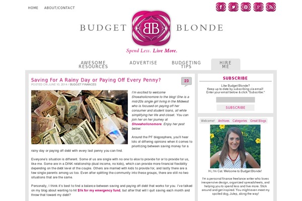 budgetblonde.com site used Cat