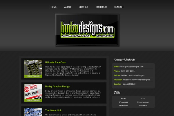 budzodesigns.com site used Budzodesigns-2009