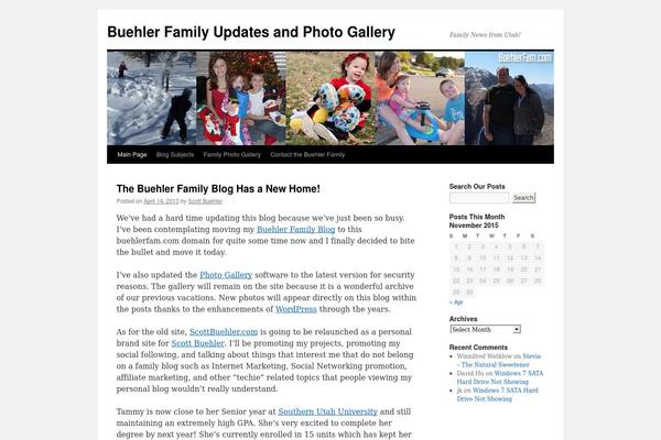 Twenty Ten theme site design template sample