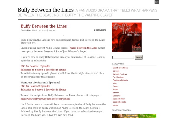 buffybetweenthelines.com site used Notes-blog-core-theme