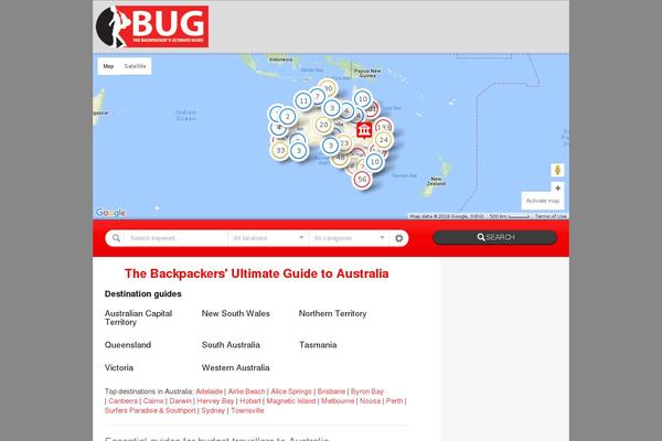 bugaustralia.com site used Custom-bug