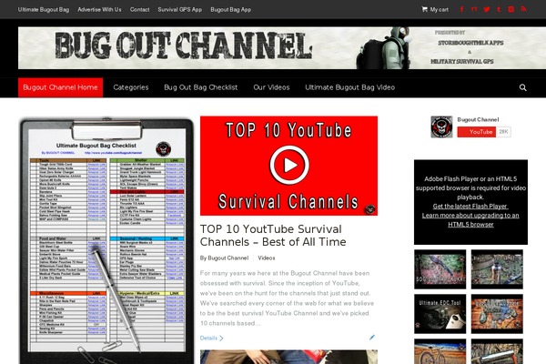 bugoutchannel.com site used Bugout-channel-child-theme-1