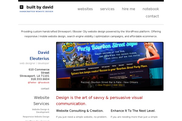 builtbydavid.com site used Bbd