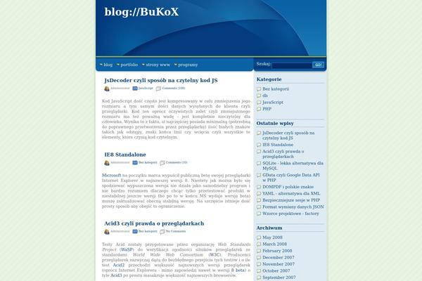 bukox.pl site used Modern-blue-green-120070612-2