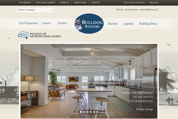 Bulldog theme site design template sample