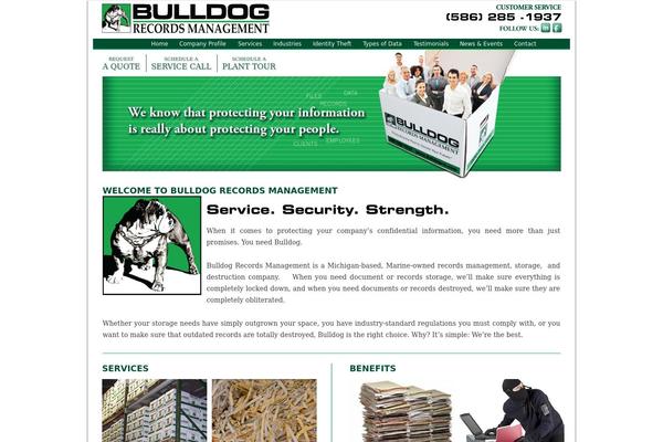 Bulldog theme site design template sample