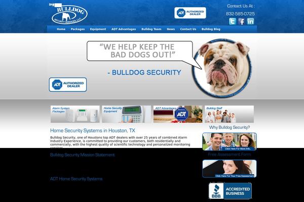 Bulldog theme site design template sample