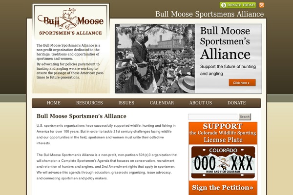 bullmoosesportsmensalliance.org site used Bullmooseaction