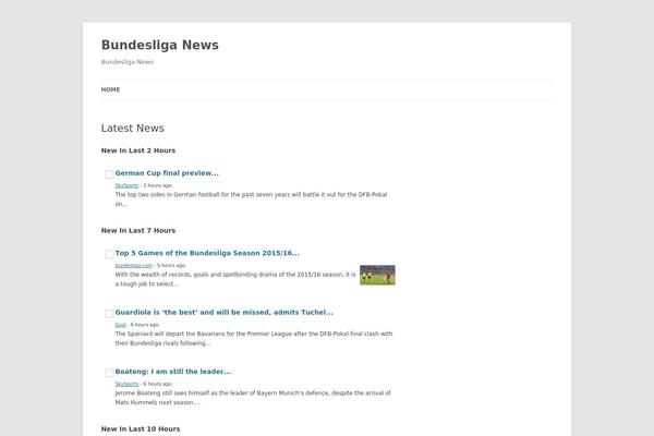 bundesliganews.net site used Wp News Aggregator