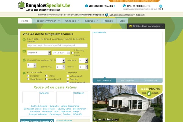 bungalowspecials.be site used Bungalowbooker