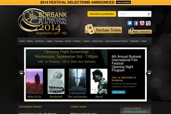 burbankfilmfest.org site used Theme1418