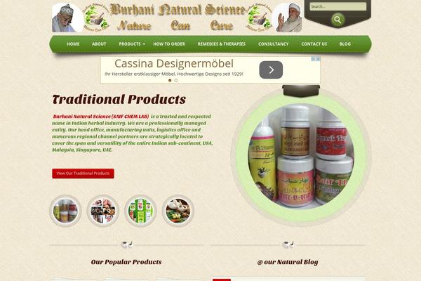burhaninatural.com site used Burhani