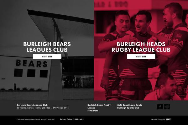 burleighbears.com.au site used Bears