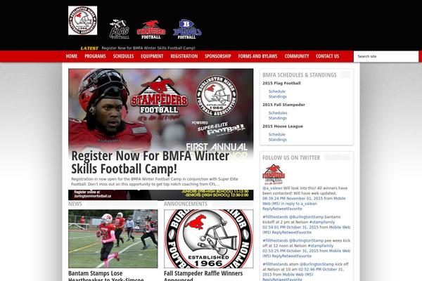 burlingtonminorfootball.ca site used Burlington