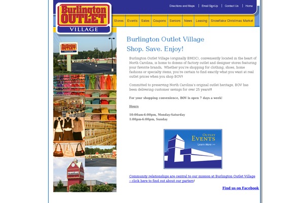 burlingtonoutletvillage.com site used Bov