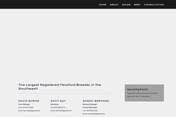 burnsfarms.com site used X Child