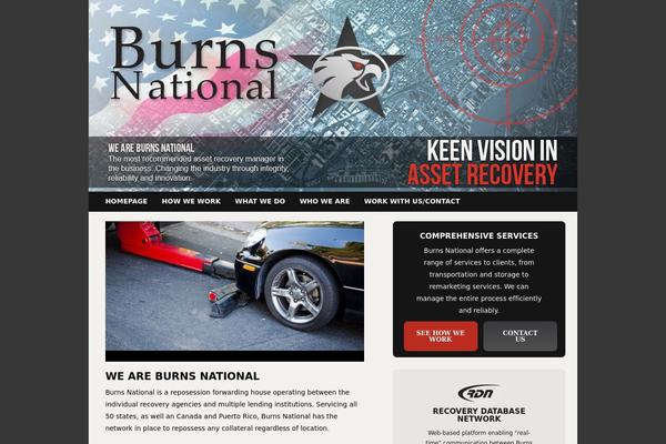 Burns theme site design template sample