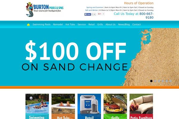 burtonpools.com site used Burton