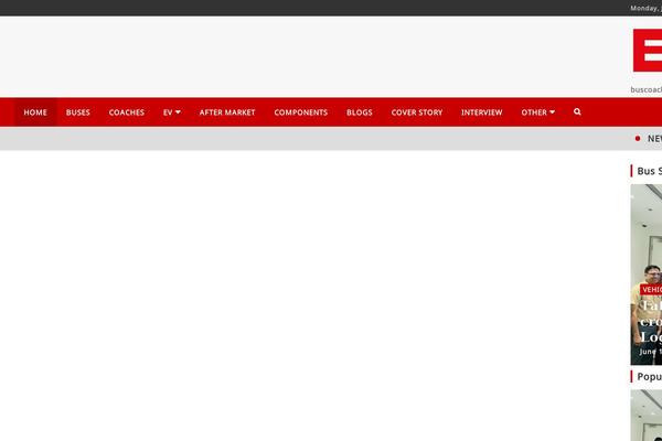 buscoachindia.com site used Newscard.1.2.9