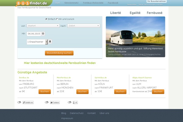 busfinder.de site used Busfinder