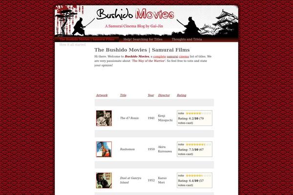 bushidomovies.com site used Bushido_template1