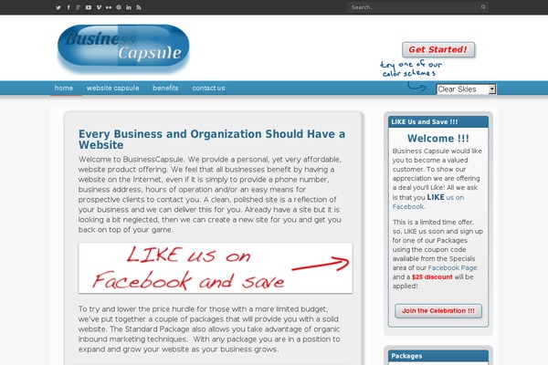 businesscapsule.com site used Webphysiology-base-serenity