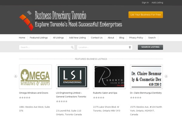 businessdirectorytoronto.com site used GeoCraft V2