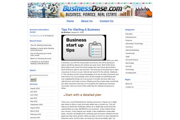 businessdose.com site used Rockinnewspaper_3col_1_0_1545