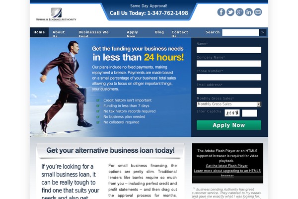 businesslendingauthority.com site used Bla