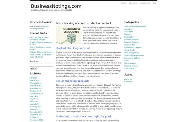 WordPress website example screenshot