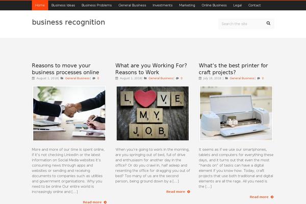businessrecognition.org site used Carrot Lite