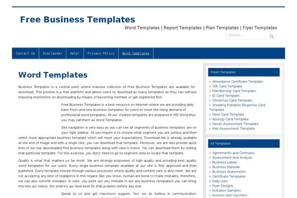 businesstemplatesz.org site used Basicwordtemplates