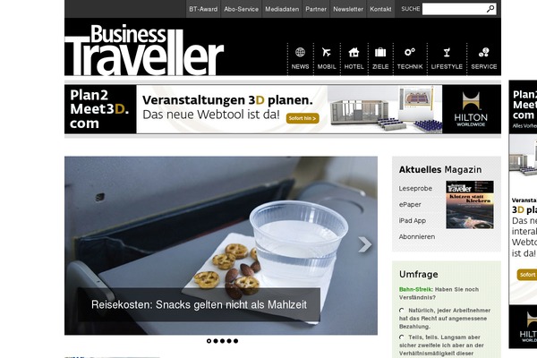 businesstraveller.de site used Businesstraveller