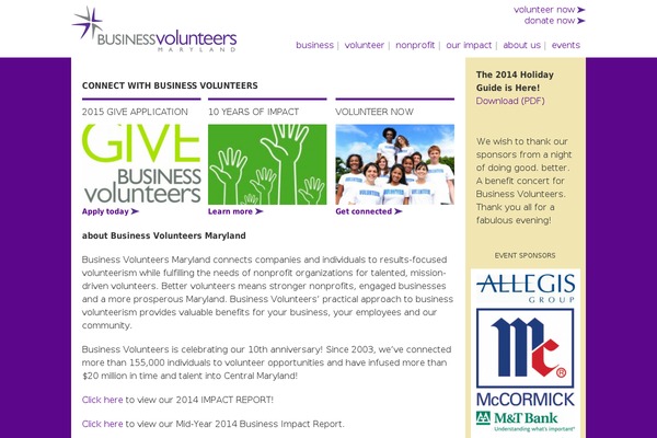 businessvolunteersmd.org site used Try