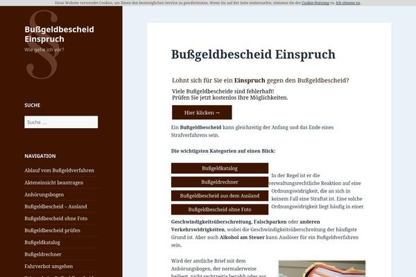 bussgeldbescheid-einspruch.com site used Bussgeldkatalog.org