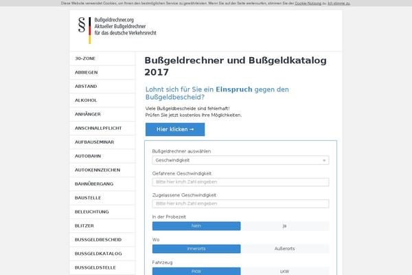 bussgeldrechner.org site used Bussgeldrechner.org