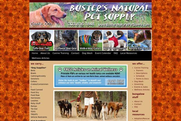 bustersnaturalpetsupply.com site used Aspen