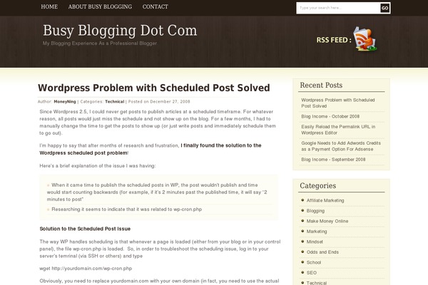 busyblogging.com site used Choc