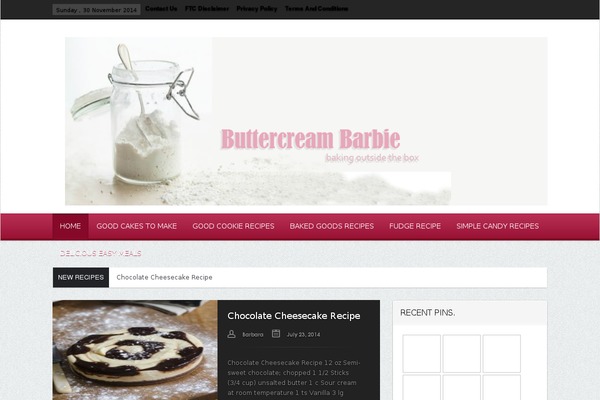 buttercreambarbie.com site used Foodie-blog
