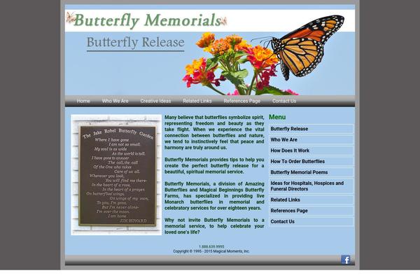 Butterfly theme site design template sample