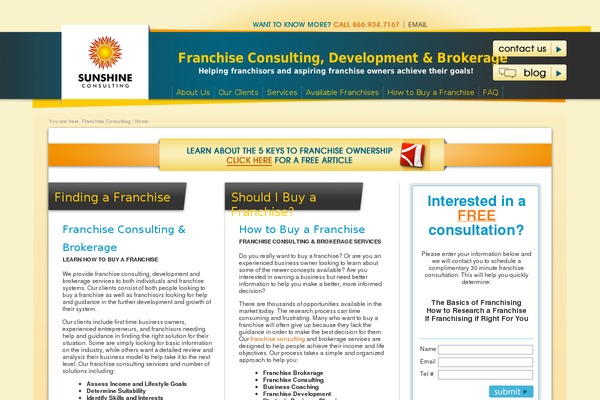 buyafranchiseconsulting.com site used Sunshine-2010