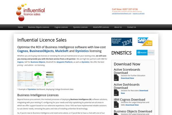 buyalicence.com site used Influential