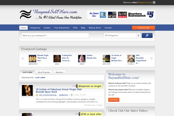 buyandsellhair.com site used Classipress-new