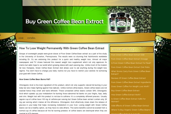 buygreencoffeebeanextract.org site used Futbolblog