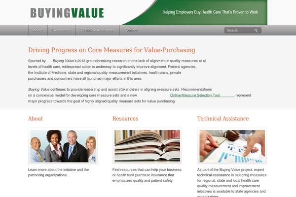 buyingvalue.org site used BizWay Theme